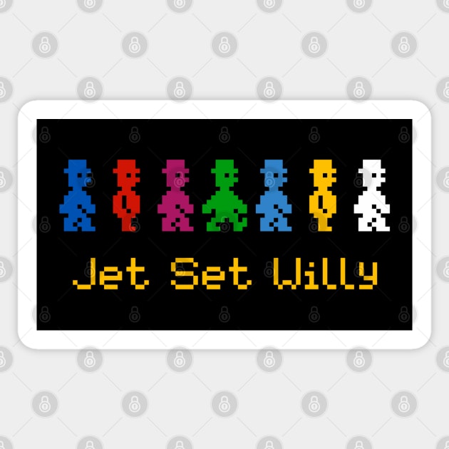 Retro_80s_Gaming_Jet_Set_Willy Sticker by MotorManiac